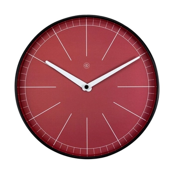 NeXtime – Zegar ścienny Axel nXt, czerwony, 25 cm, tworzywo