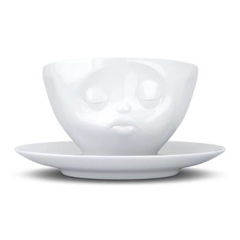 58Products - Porcelanowa filiżanka do kawy "Całuśna" - biała - 0,2 l