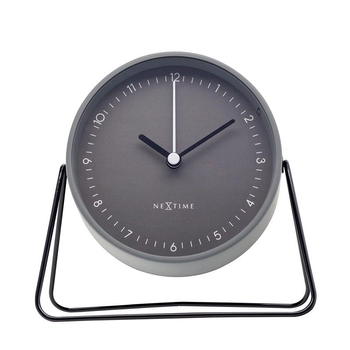 NeXtime – Zegar stołowy Berlin Table z alarmem, grafitowy, metalowy