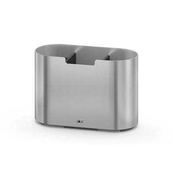 Zack - stojak na szczoteczki do zębów Olomo - wysokość 9,4 cm, stal nierdzewna 18/10 matowa