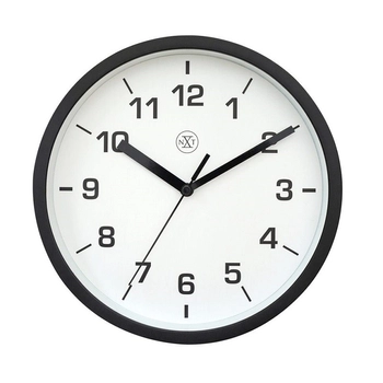 NeXtime – Zegar ścienny Easy Small, cichy mechanizm, 20 cm, czarny