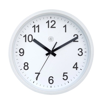 NeXtime – Zegar ścienny Robust nXt z cichym mechanizmem, biały, 25,5 cm